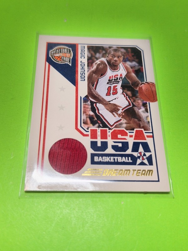 Magic Johnson 2010 Panini USA Dream Team Game Threads Jersey 720/750  view 2