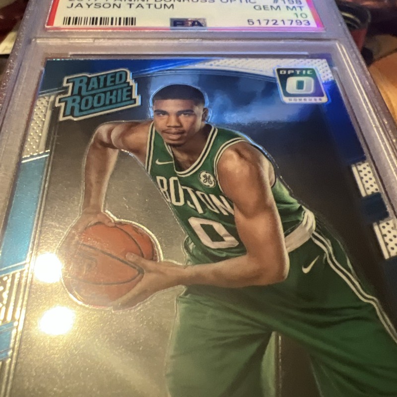 2017 Panini Donruss Optic - Jason Tatum - Rated Rookie Gem Mint 10 PSA- 10 #198 view 2