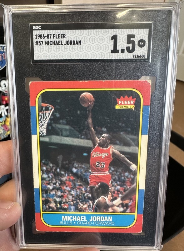 1986-87 Fleer Michael Jordan Rookie RC #57 Bulls SGC 1.5