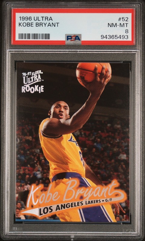1996-97 Fleer Ultra - Kobe Bryant #52 PSA 8 NM-MT (RC) | Los Angeles Lakers
