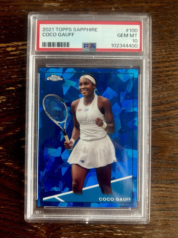 2021 Topps Chrome Sapphire Edition Coco Gauff PSA 10