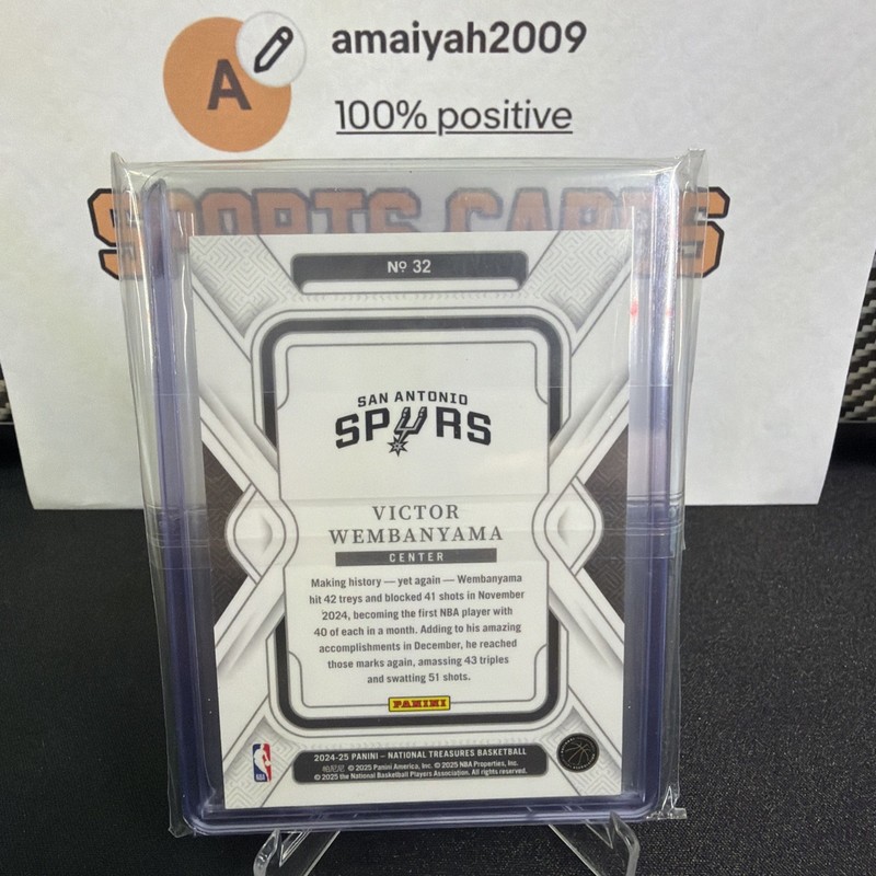 2024 Panini National Treasures #32 Victor Wembanyama International /75 view 2