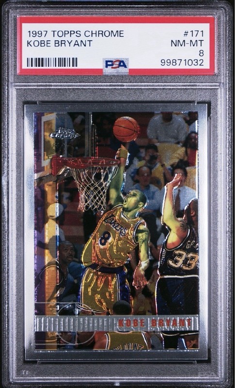 1997 TOPPS CHROME KOBE BRYANT 171 PSA 8 NM-MT 🔥
