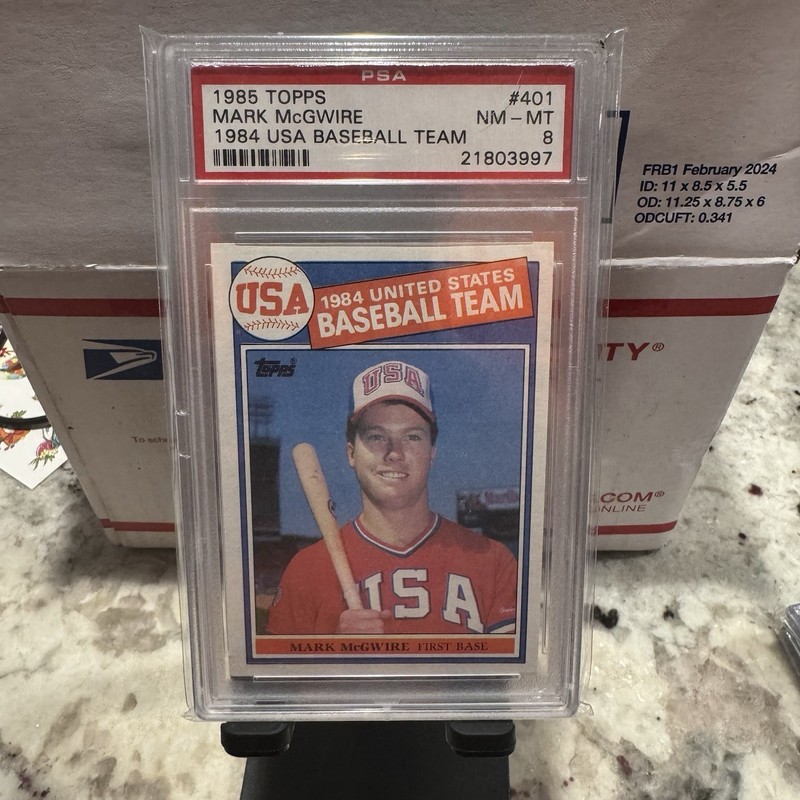 1985 Topps #401 Mark McGwire PSA 8 NM-MT Rookie A's