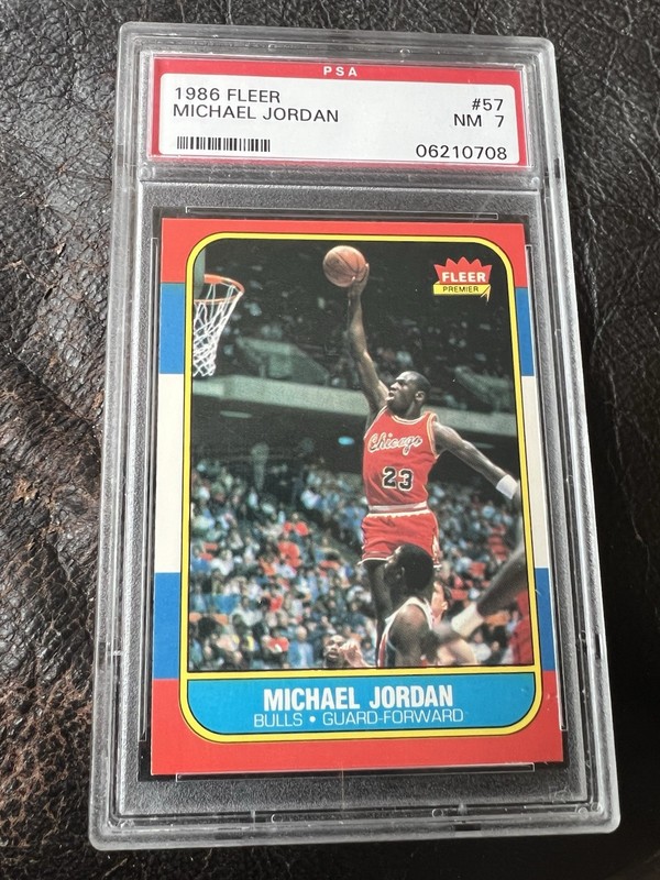 1986 FLEER MICHAEL JORDAN ROOKIE PSA 7