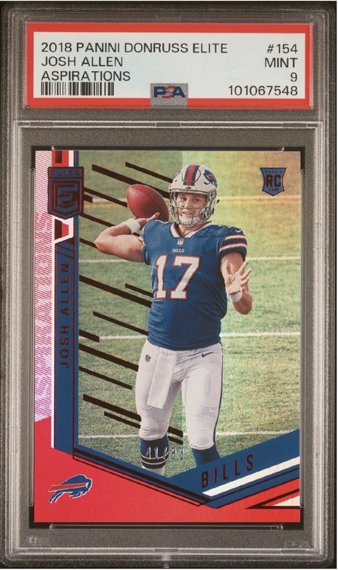 2018 Panini Donruss Elite - Josh Allen #154 Aspirations *41/83* PSA 9