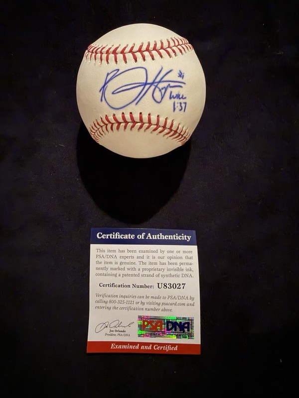 Bryce Harper Autographed Baseball Scribed “Luke 1:37” PSA/DNA COA Phillies 