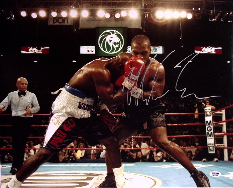 Mike Tyson Signed 16x20 Photo PSA/DNA COA Evander Holyfield Ear Bite Picture 768