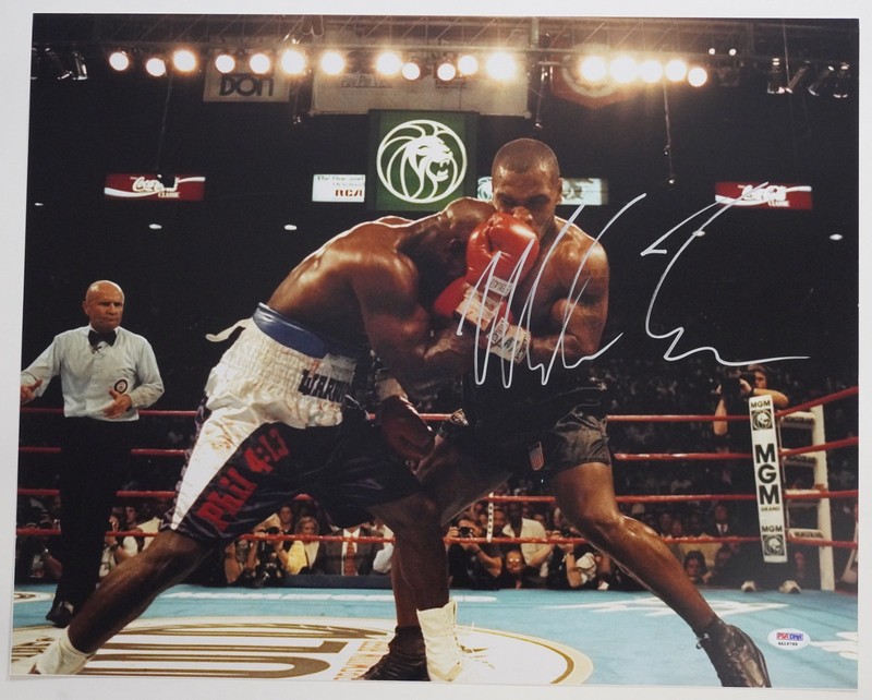 Mike Tyson Signed 16x20 Photo PSA/DNA COA Evander Holyfield Ear Bite Picture 768 view 2