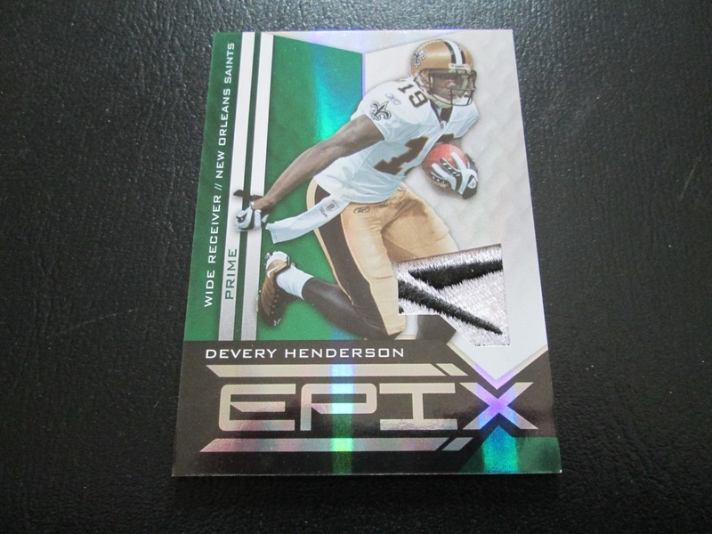 DEVERY HENDERSON 2010 EPIX GAME USED PRIME REEBOK JERSEY PATCH CARD #2/5