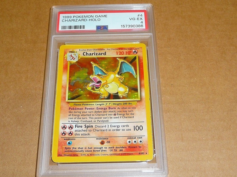 1999 Pokemon Game CHARIZARD HOLO #4 PSA 4 VG-EX
