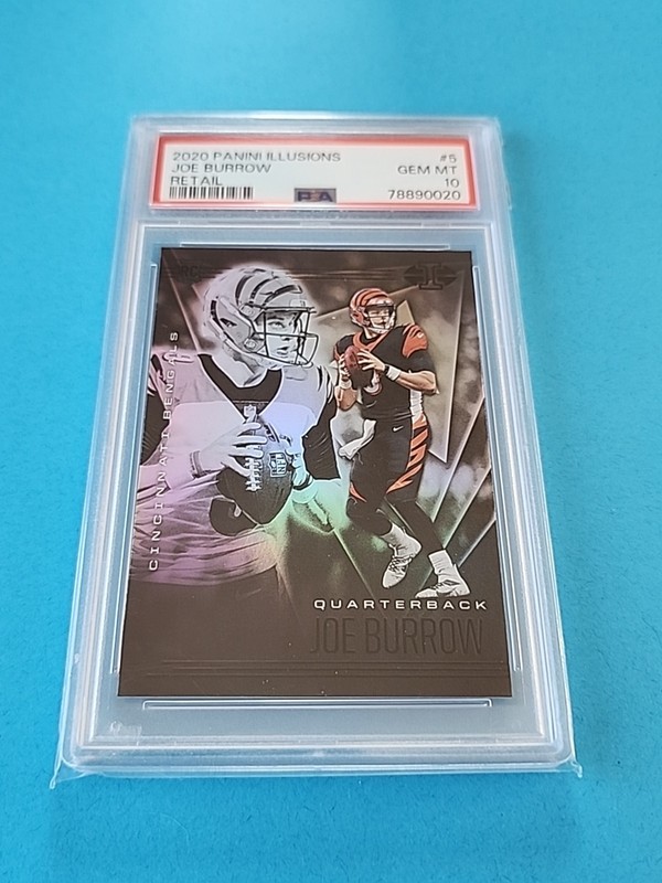 2020 PANINI ILLUSIONS JOE BURROW ROOKIE RC GRADED PSA 10 GEM MINT