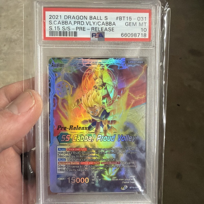 PSA 10  SS Cabba Leader Saiyan Showdown Super Card DBS DBZ Z Heroes Pre-Release 