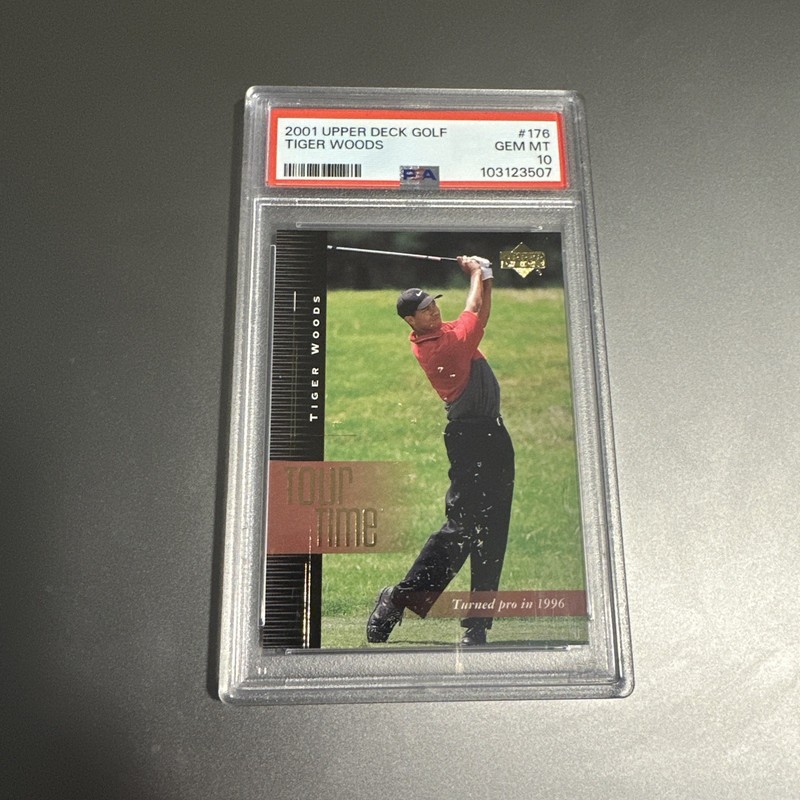2001 UPPER DECK GOLF #176 TIGER WOODS PSA 10