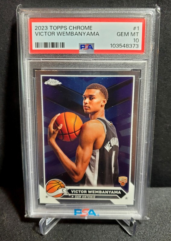#2 2023 Topps Chrome #1 Victor Wembanyama Spurs RC Rookie PSA 10 GEM MINT
