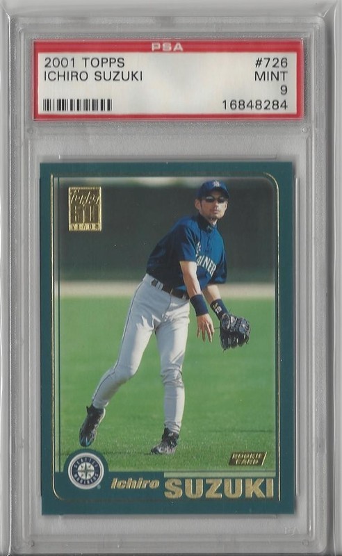 2001 Topps #726 Ichiro Suzuki RC Seattle Mariners - PSA 9 MINT