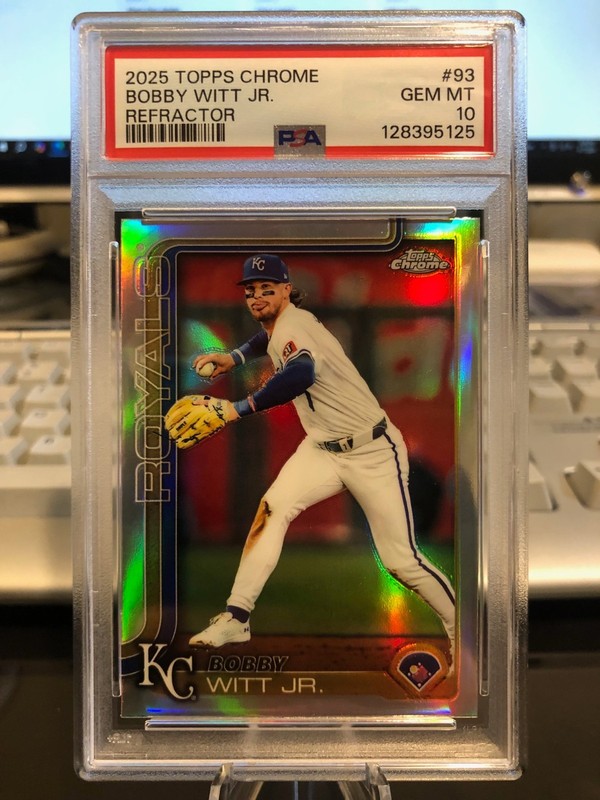 2025 Topps Chrome #93 Bobby Witt Jr. Refractor PSA 10