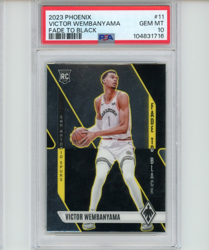 PSA 10 | Victor Wembanyama 2023-24 Panini Phoenix Fade to Black ROOKIE RC SP GEM