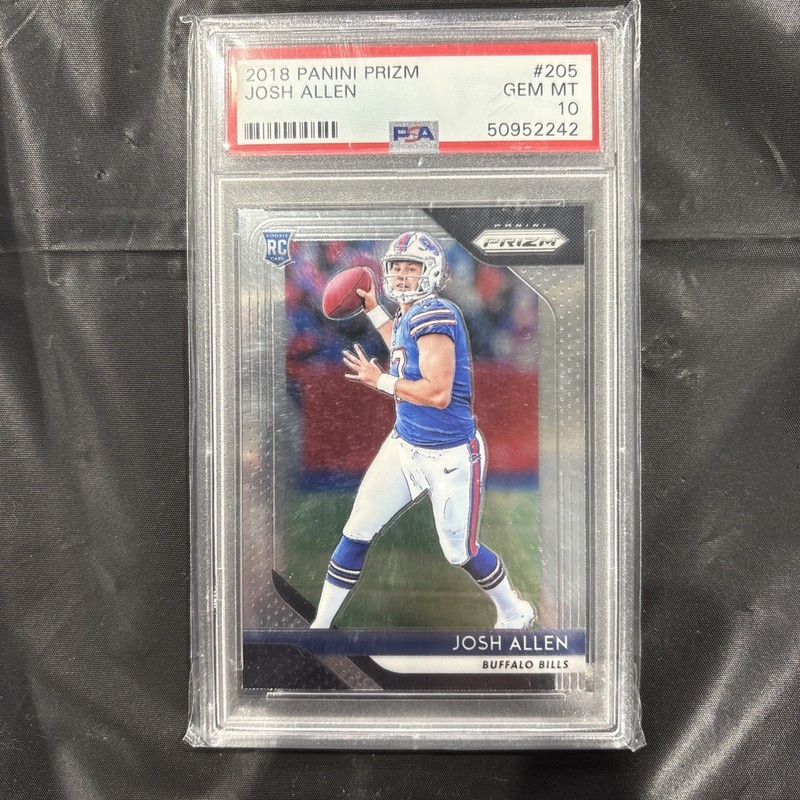 Josh Allen 2018 Panini Prizm Rookie Card RC Buffalo Bills #205 PSA 10