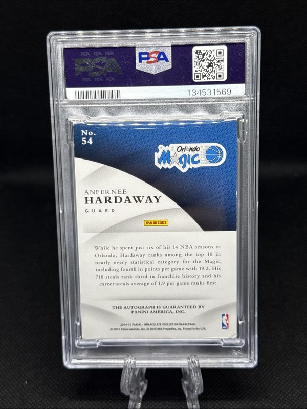 2014-15 Panini Immaculate INK #/49 Anfernee Hardaway #54 PSA/DNA Auto 10 Magic view 2