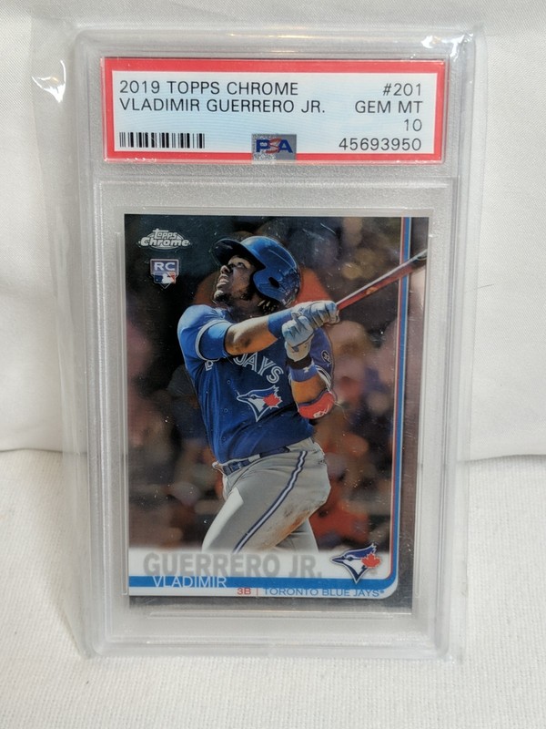 VLADIMIR GUERRERO JR. 2019 TOPPS CHROME RC PSA 10 🔥🔥🔥 Blue Jays Rookie view 1