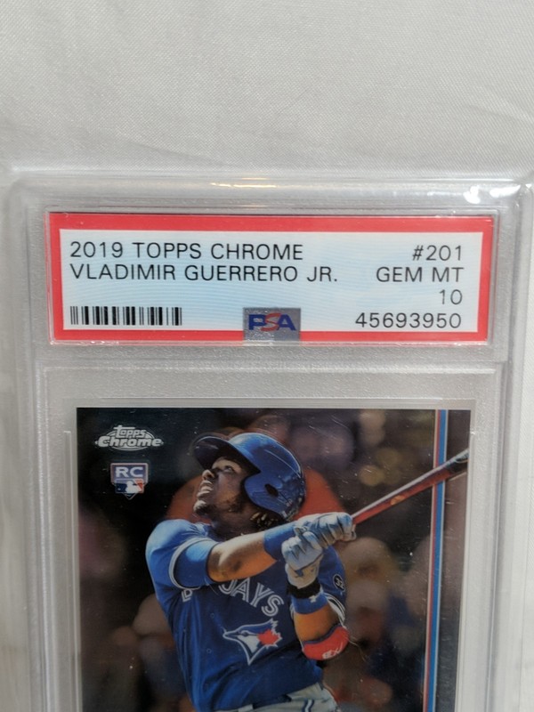 VLADIMIR GUERRERO JR. 2019 TOPPS CHROME RC PSA 10 🔥🔥🔥 Blue Jays Rookie view 2
