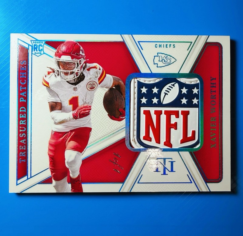 2024 Panini National Treasures Xavier Worthy 1/1 Shield Rookie
