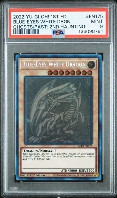 Blue-Eyes White Dragon *PSA 9* Ghost Rare *GFP2-EN175* Yugioh
