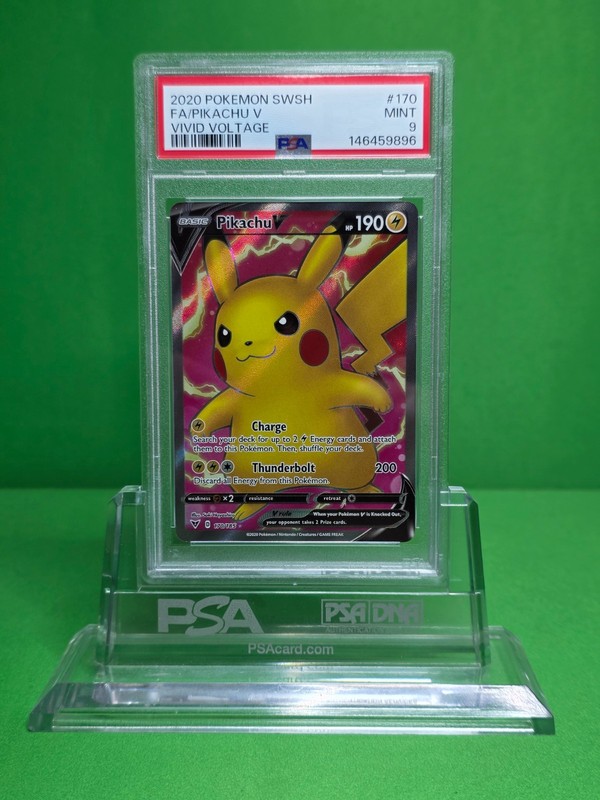 POKEMON 2020 VIVID VOLTAGE PIKACHU V FULL ART 170 PSA 9