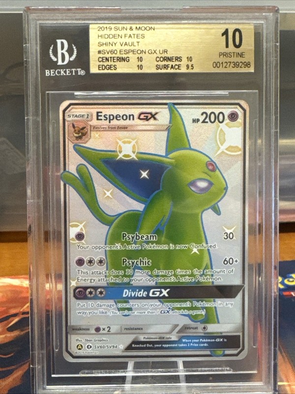 Pokemon BGS 10 Pristine Espeon GX Hidden Fates SV60 Gorgeous Card ! view 2
