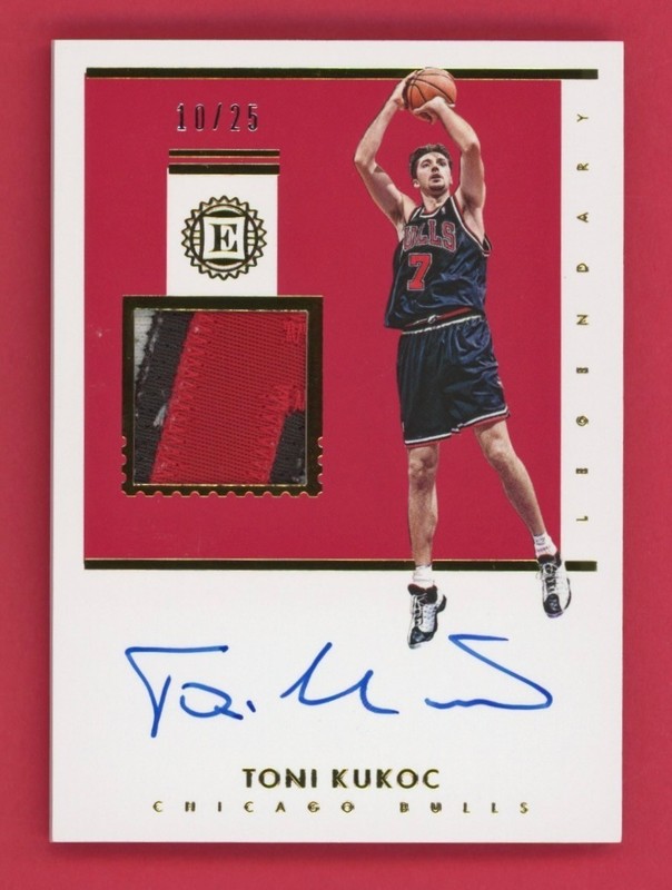 2018-19 Panini Encased Legendary Toni Kukoc Auto Patch /25 Autograph Jersey view 1