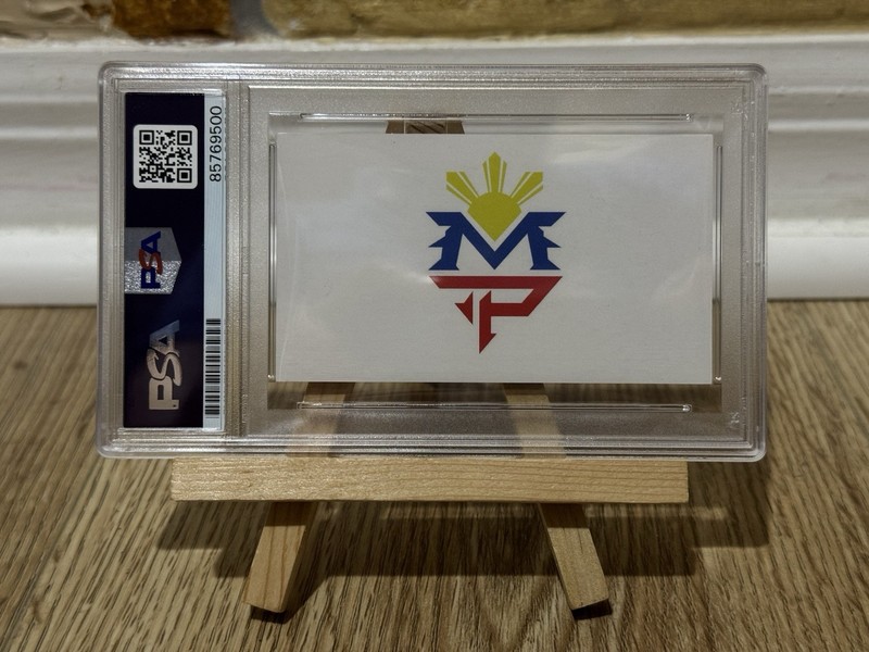 MANNY PACQUIAO SIGNED AUTO CONGRESS BUSINESS CARD BOXING Mayweather PSA PROOF 🥊 view 2
