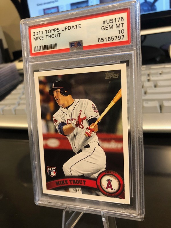 2011 Topps Update #US175 Mike Trout RC PSA 10 view 2