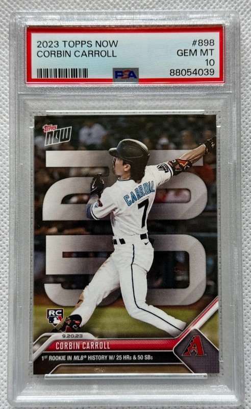 2023 Topps Now #898 Corbin Carroll RC PSA 10 💎📈🔥💍(I have multiple copies) view 2