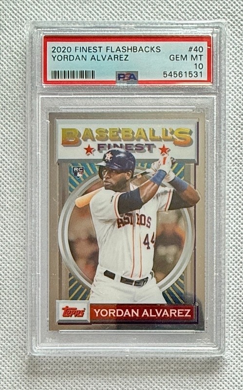 2020 Topps Finest Flashbacks Yordan Alvarez RC #40 PSA 10 💎📈🔥💍