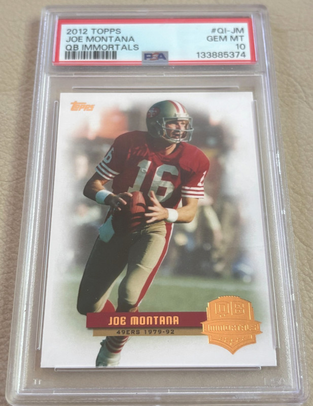 2012 Topps Quarterback Immortals - #QI-JM - Joe MONTANA PSA 10 Gem Mint! 49ers!
