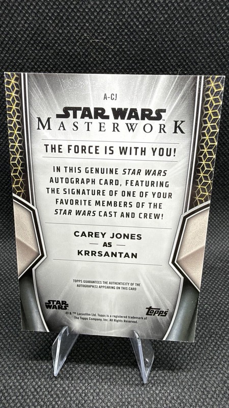 2025 Topps Star Wars Masterwork Carey Jones As Krrsantan Auto view 2