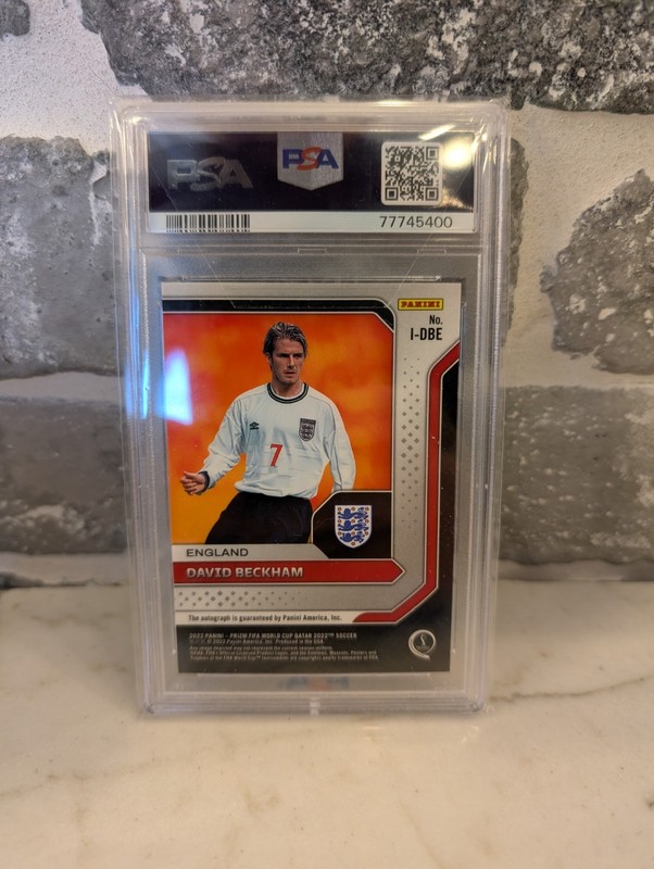2022 Prizm World Cup-International Ink DAVID BECKHAM Auto 💎 PSA 10💎 England  view 2