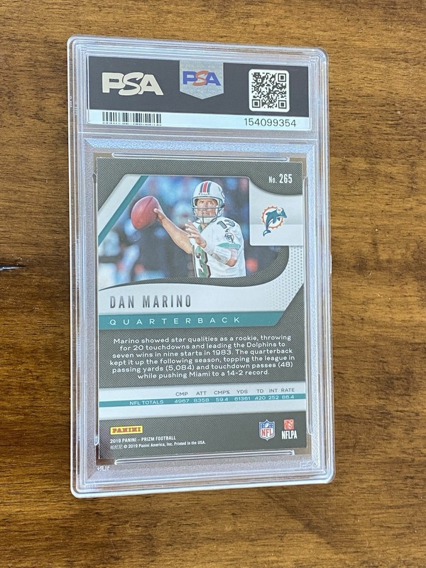 2019 Prizm Dan Marino Psa 9 view 2