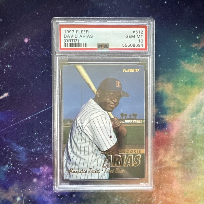 Fleer 1997 David Arias (David Ortiz) #512 Rookie PSA 10 GEM MT Twins MLB