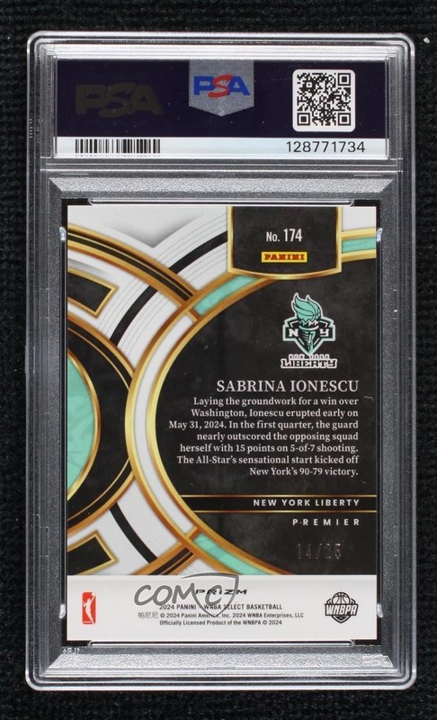 2024 Panini Select WNBA Premier Level Tie-Dye Prizm 14/25 Sabrina Ionescu 1jb0 view 2