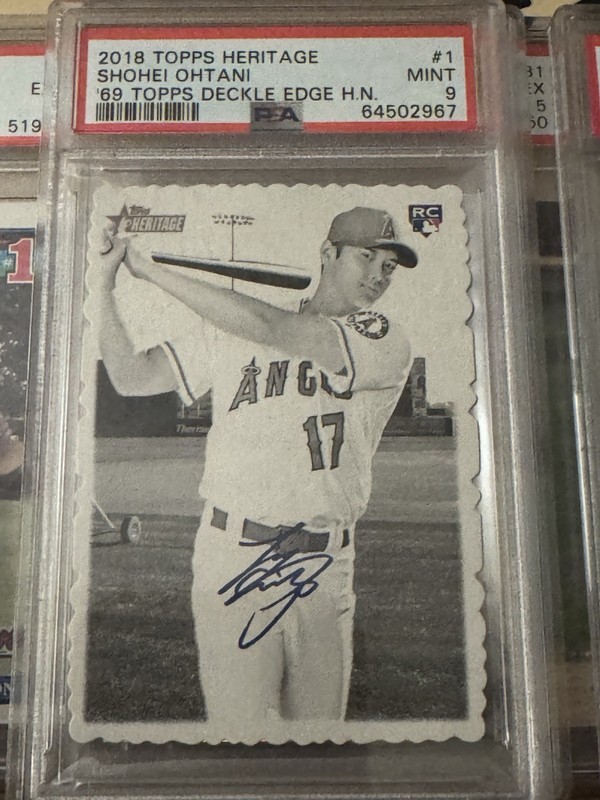 Topps 2018 Heritage High Number Shohei Ohtani #1 RC Auto PSA 9