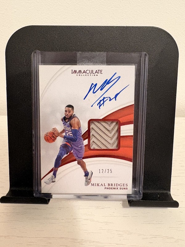 2018-19 Mikal Bridges Immaculate Rookie Auto Sneaker Patch Auto /25 (RPA)