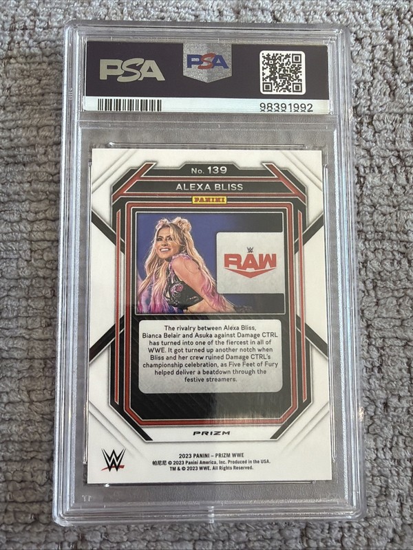 Alexa Bliss 2023 Prizm WWE Hyper #139 PSA 9 view 2