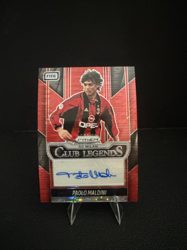 2025-26 Prizm FIFA Maldini Club Legends Base Auto CL-PM Red Design