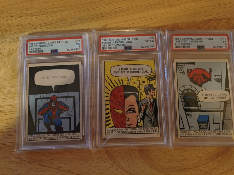 1966 Marvel Super Hero Spiderman Psa 5,4,3.   #39 #42 #36