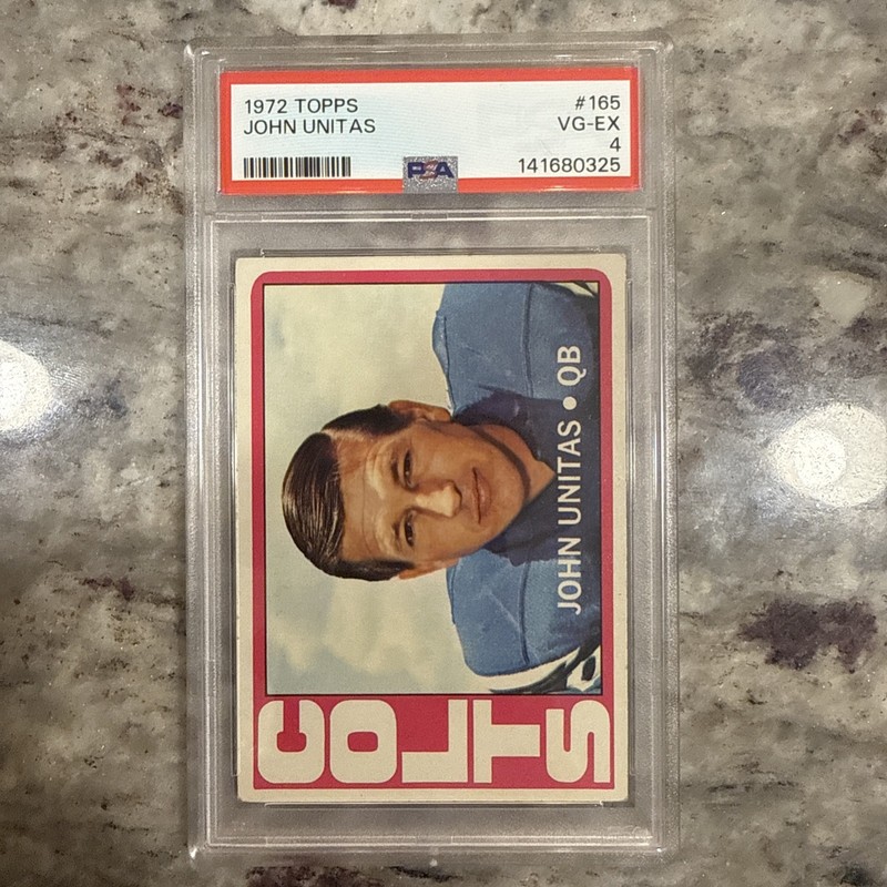 1972 Topps - Johnny Unitas #165. PSA VG-EX