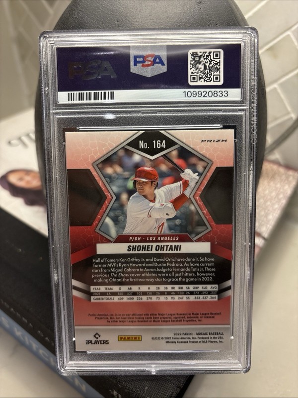 2022 PANINI MOSAIC REACTIVE ORANGE SHOHEI OHTANI CARD #164 PSA 10 view 2