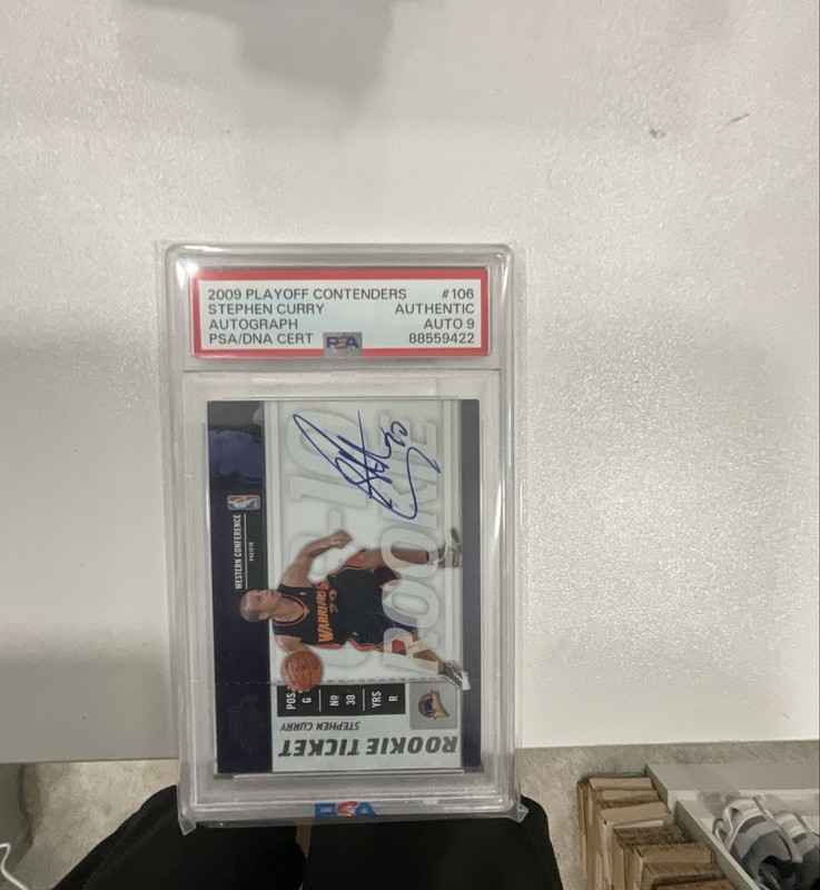 2009-10 Playoff Contenders - Rookie Ticket Stephen Curry #106 (AU, RC) PSA Auth