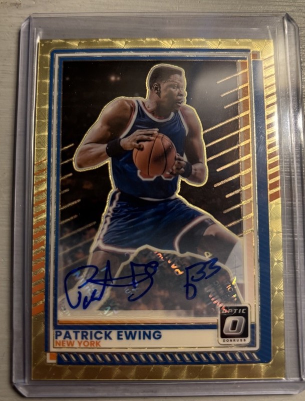 25/26 Panini Donruss Patrick Ewing Optic Gold Vinyl Auto Prizm SP #d 1/1 Knicks